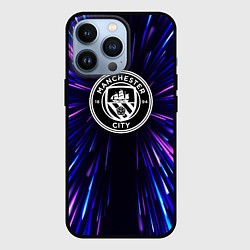 Чехол для iPhone 13 Pro Manchester City neon energy, цвет: 3D-черный