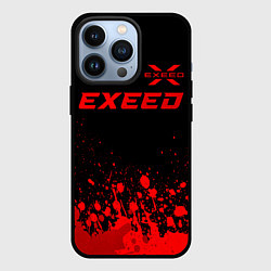 Чехол для iPhone 13 Pro Exeed - red gradient посередине, цвет: 3D-черный