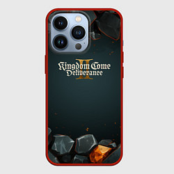 Чехол для iPhone 13 Pro Kingdom Come Deliverance 2 каменная текстура, цвет: 3D-красный