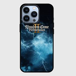 Чехол iPhone 13 Pro Kingdom Come Deliverance 2 синие молнии