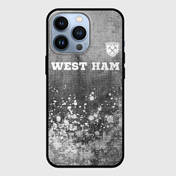 Чехол iPhone 13 Pro West Ham - grey gradient посередине