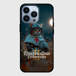 Чехол для iPhone 13 Pro Kingdom Come Deliverance 2 рыцарь котенок, цвет: 3D-черный