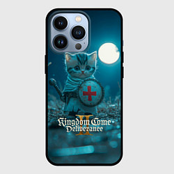 Чехол для iPhone 13 Pro Kingdom Come Deliverance 2 котик рыцарь, цвет: 3D-черный