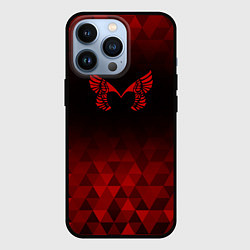 Чехол для iPhone 13 Pro Placebo red poly, цвет: 3D-черный