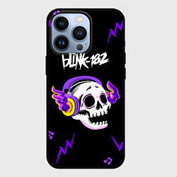 Чехол iPhone 13 Pro Blink 182 неоновый череп