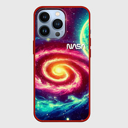 Чехол iPhone 13 Pro Spiral galaxy - neon glow