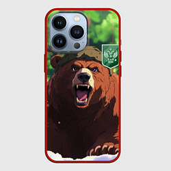 Чехол iPhone 13 Pro Русский медведь патриот