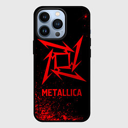 Чехол iPhone 13 Pro Metallica - red gradient