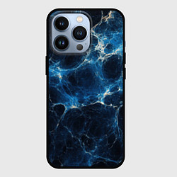 Чехол для iPhone 13 Pro Черно-синяя шершавая текстура, цвет: 3D-черный