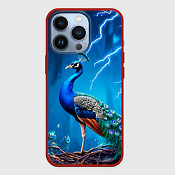 Чехол iPhone 13 Pro Павлин и молния