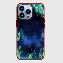 Чехол iPhone 13 Pro Зеленые языки пламени