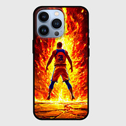 Чехол iPhone 13 Pro Баскетболист номер 28 в огне
