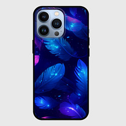 Чехол iPhone 13 Pro Мерцающие перья - волшебные искры
