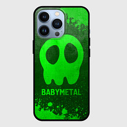 Чехол для iPhone 13 Pro Babymetal - green gradient, цвет: 3D-черный
