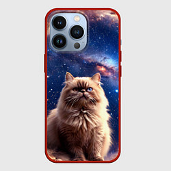 Чехол для iPhone 13 Pro Гималайская кошка в космосе, цвет: 3D-красный