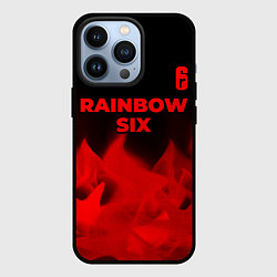 Чехол для iPhone 13 Pro Rainbow Six - red gradient посередине, цвет: 3D-черный