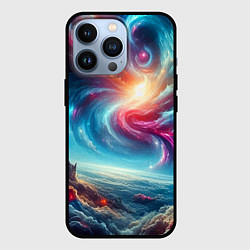 Чехол iPhone 13 Pro Fantastic neon space landscape - ai art fantasy