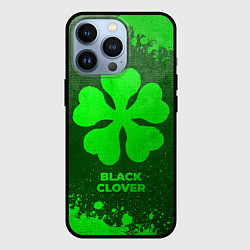 Чехол iPhone 13 Pro Black Clover - green gradient