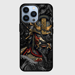 Чехол iPhone 13 Pro Самурай и драконы в стиле ирезуми