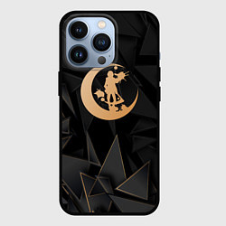 Чехол iPhone 13 Pro Angels of Death golden poly