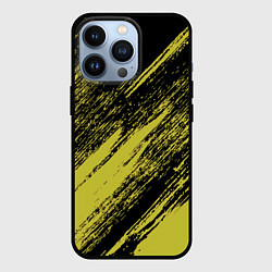 Чехол для iPhone 13 Pro The color is black and yellow, цвет: 3D-черный