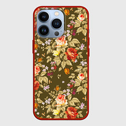 Чехол iPhone 13 Pro Розы садовые и цветы полевые
