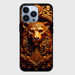 Чехол iPhone 13 Pro Лев узор