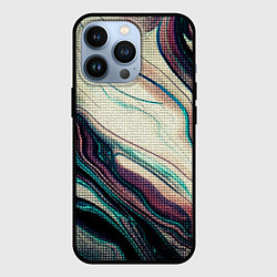 Чехол iPhone 13 Pro Абстракция тёмные краски с текстурой