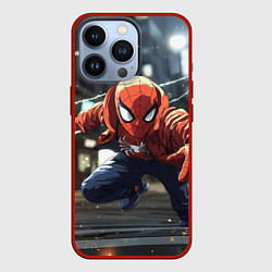 Чехол iPhone 13 Pro Человек-паук запускает паутину