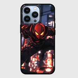 Чехол iPhone 13 Pro Человек паук в черном