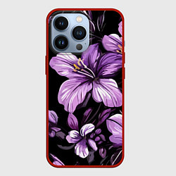 Чехол iPhone 13 Pro Лилии винтажный узор