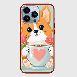 Чехол iPhone 13 Pro Корги с поздравлениями - 8 марта
