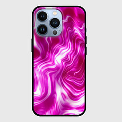 Чехол iPhone 13 Pro Завихрения - оттенки розового и белого