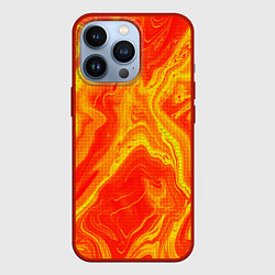 Чехол для iPhone 13 Pro Огненный жёлто-красный, цвет: 3D-красный