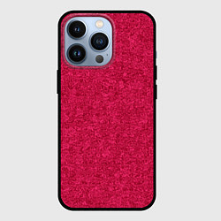 Чехол iPhone 13 Pro Насыщенный тёмно-розовый однотонная текстура