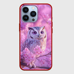 Чехол iPhone 13 Pro Сова в весенних цветах