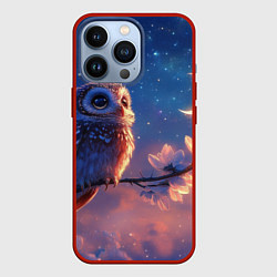 Чехол iPhone 13 Pro Сова на фоне ночного неба