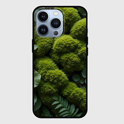Чехол iPhone 13 Pro Зеленый мох и листья