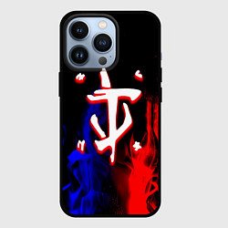 Чехол iPhone 13 Pro Doom flame neon