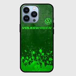 Чехол iPhone 13 Pro Volkswagen - green gradient посередине