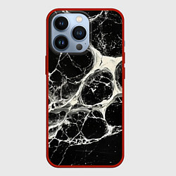 Чехол iPhone 13 Pro Бело-черная потертая текстура