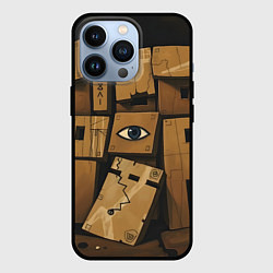 Чехол для iPhone 13 Pro Коробки и глаз, цвет: 3D-черный