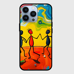 Чехол iPhone 13 Pro Дружба человечков