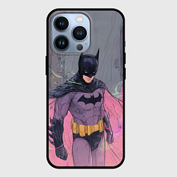 Чехол iPhone 13 Pro Бэтмен с розовым плащом