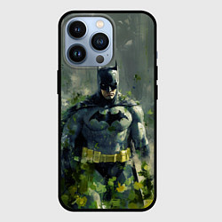 Чехол iPhone 13 Pro Бэтмен зеленые краски