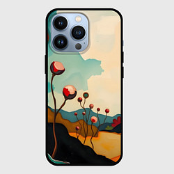 Чехол iPhone 13 Pro Сюрреалистичный пейзаж с цветами