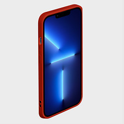 Чехол для iPhone 13 Pro Разлом на матовой текстуре, цвет: 3D-красный — фото 2
