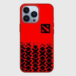 Чехол для iPhone 13 Pro Dota игровой паттерн, цвет: 3D-красный
