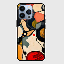 Чехол iPhone 13 Pro Абстракция с кругами и краской