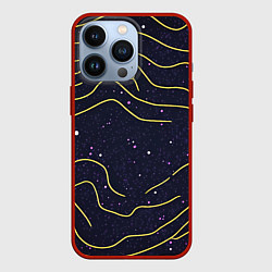 Чехол iPhone 13 Pro Абстракция золотых линий текстура